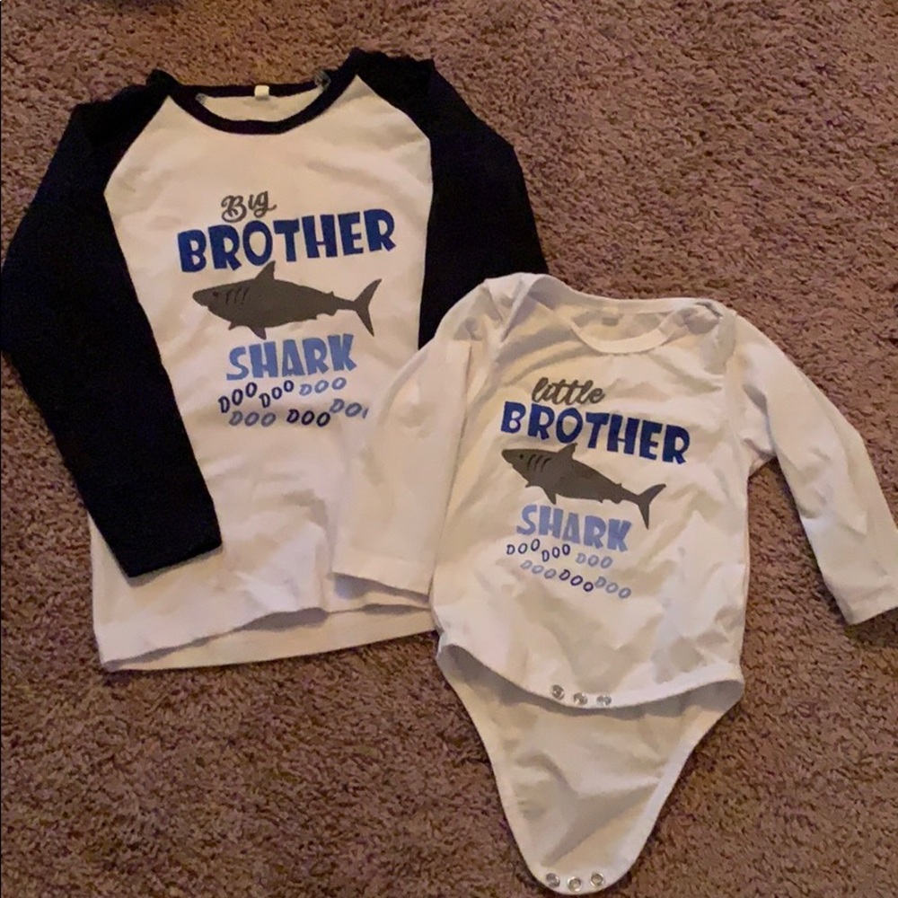 Big Brother/Little Brother Baby Shark Shirts